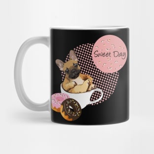 french bulldog coffee and donuts Mug